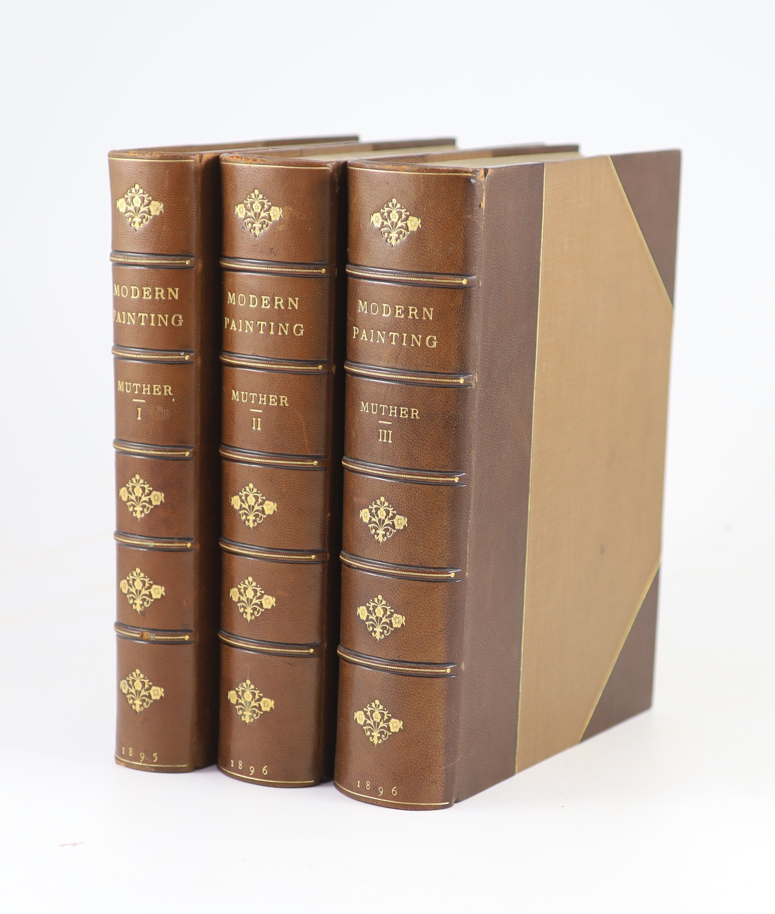 Mutter, Richard - The History of Modern Painting, 3 vols, qto, half calf, London, 1895-96